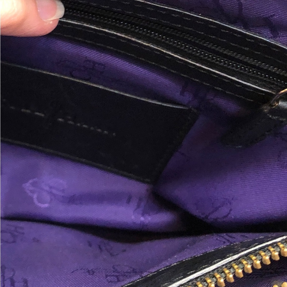 Cole Haan Black Leather! Faux Croc handbag Vintage Classic Black Handbag leather - Picture 11 of 15